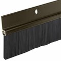 Randall 4' Brown Aluminum Brush Door Sweep For Gap Up To 1 1/2" 4 FT BS-220-BR